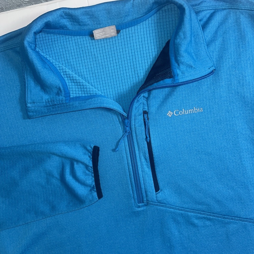 Columbia Summit Omni Wick 1/2 Zip Jacket Pullover Pocket Blue Women's Size XXL